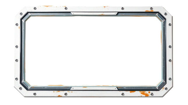 Futuristic Frame for Sci Fi Game Interface or Technology Display with Grunge Details