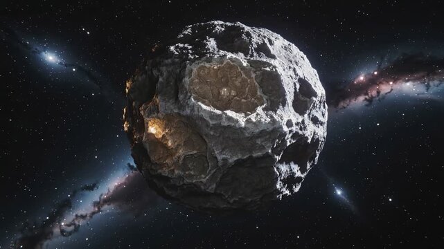 Cosmic Asteroid in Outer Space