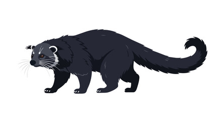 Fototapeta premium Binturong Bearcat Wild Animal Illustration Isolated on White Background