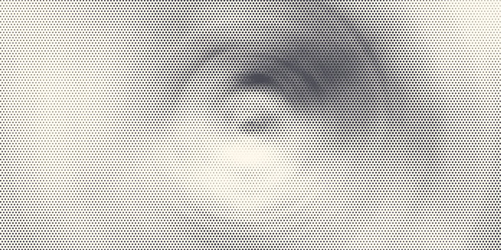 Hexagon Shapes Vector Abstract Geometric Technology Retrowave Sci-Fi Texture Isolated on Light Background. Halftone Hex Retro Simple Pattern. Eps10