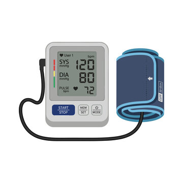 Digital blood pressure monitor and cuff for home use