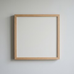 Obraz premium Empty poster mockup with vertical wooden frame- 3D rendering