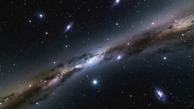 Stunning Spiral Galaxy and Deep Space Universe Background