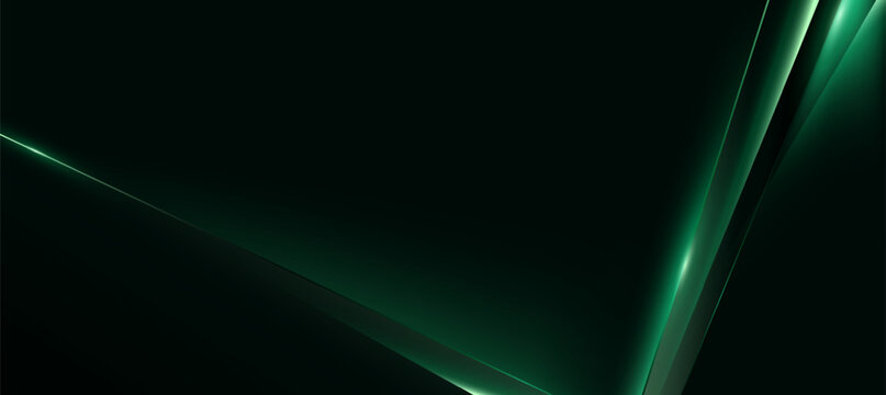 green and black abstract geometric luxury background vector. Social ads banner or Landing page.