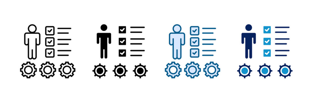 Skill Set Icon Set Multiple Style Collection