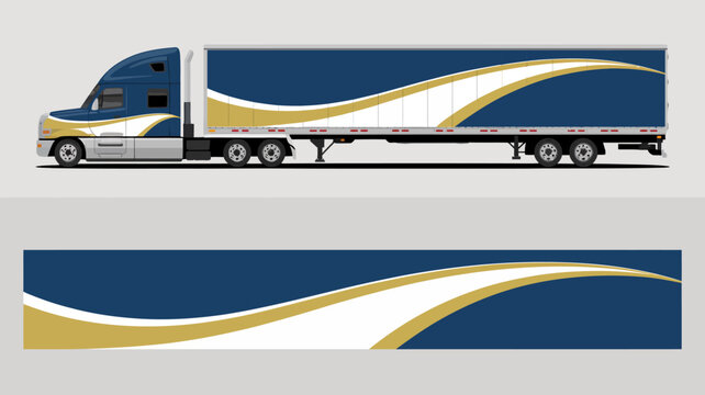 Semi Truck Trailer Design Pattern.
