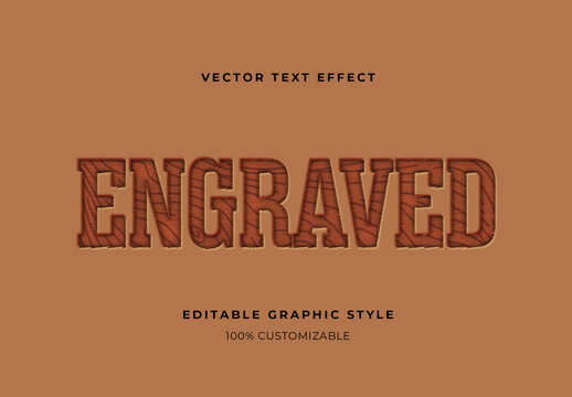 Carved Wood Text Effect