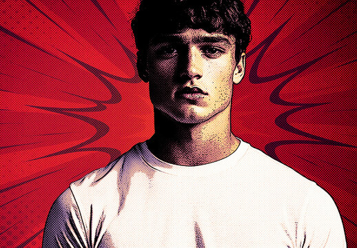 SuperHero Comic Effect Mockup