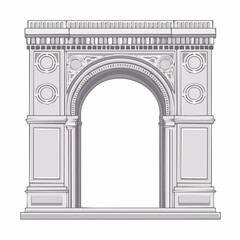 Fototapeta premium Classical Archway Illustration
