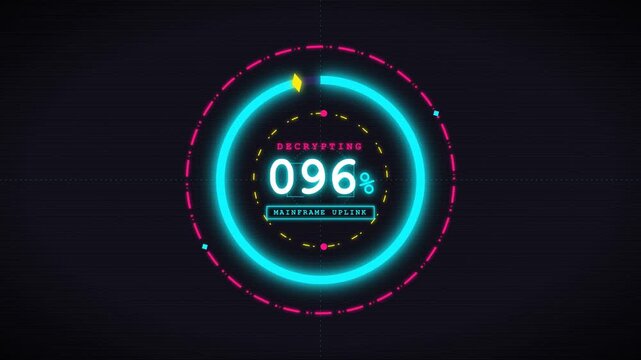 Hacking Progress Futuristic Interface Decrypting Data Access Granted