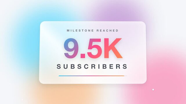 Milestone Reached 10k Subscribers Celebration Motion Graphics
