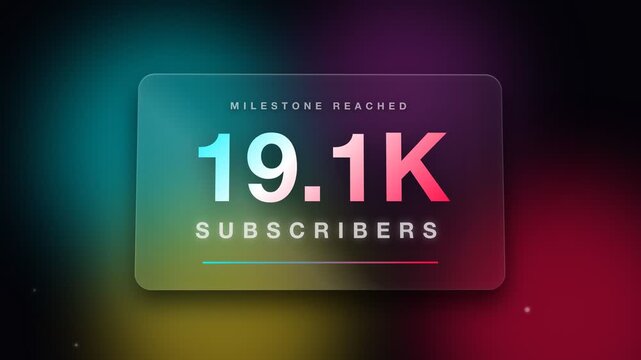 Milestone Reached 20k Subscribers Celebration Graphic Motion