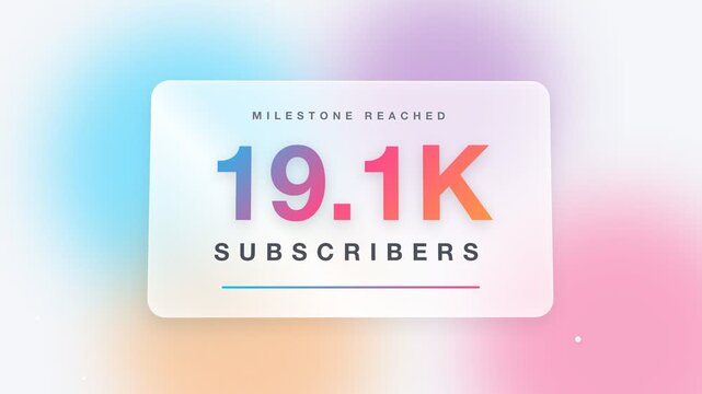 Milestone Reached 20k Subscribers Animated Celebration