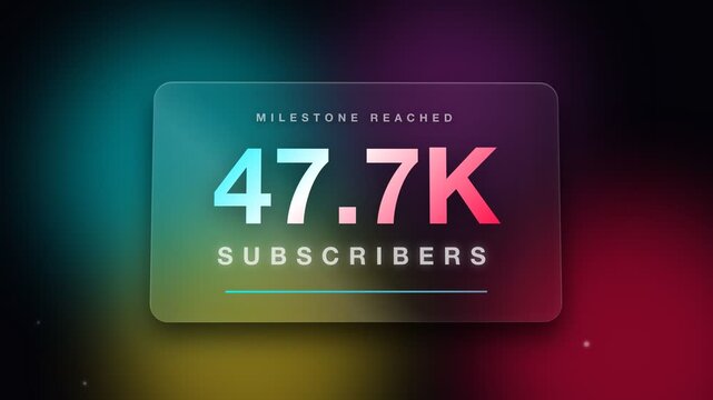 Reaching 50k Subscribers Milestone Celebration Animation