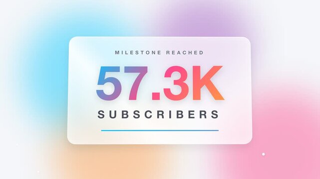 Milestone Reached 60k Subscribers Animated Graphic Celebration