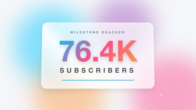 Milestone Reached 80k Subscribers Animated Graphic