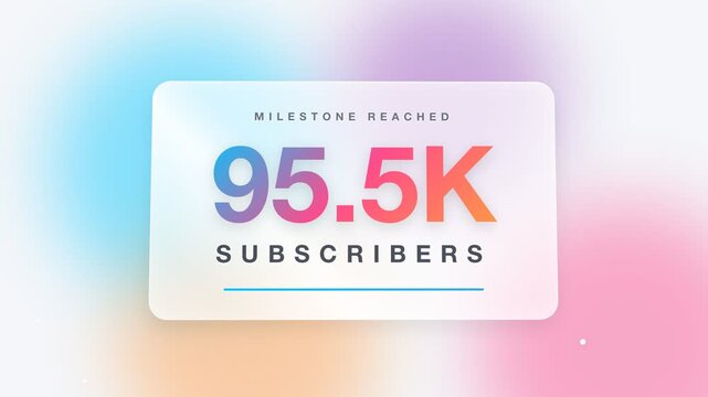 Digital Milestone Reached 100k Subscribers Animation