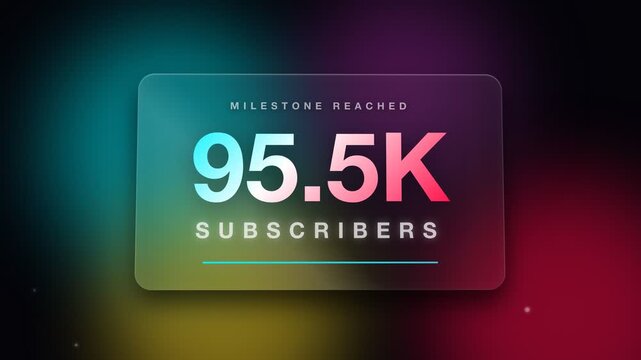 Celebration of 100k Subscribers Milestone Achievement Animation