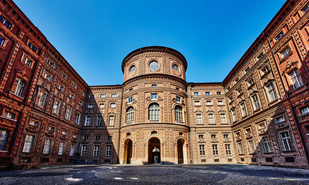 Palazzo Carignano (17th century) in Turin, Northern Italy, Europe