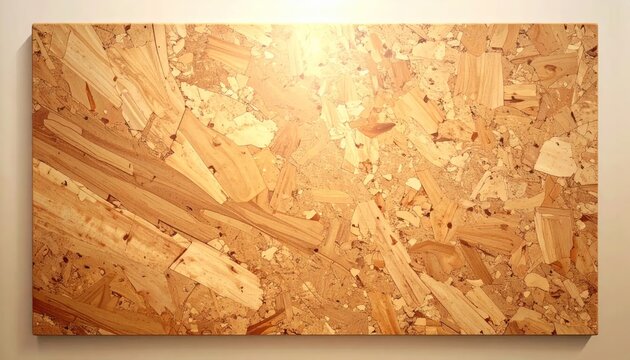 Close-up texture of Oriented Strand Board OSB panel.