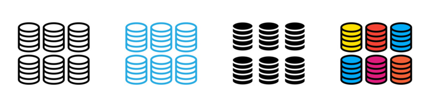 Chip multi - style icon design concept	