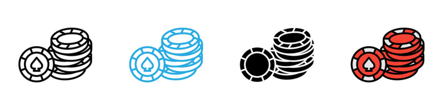 Chip multi - style icon design concept	
