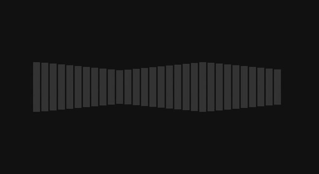 Abstract digital audio waveform equalizer animation on dark animation
