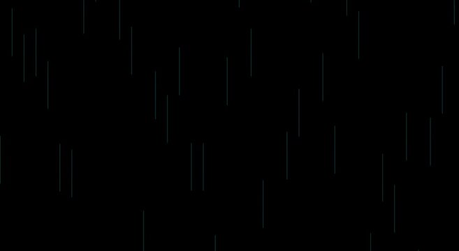 Abstract digital rain falling lines animation background, motion loop