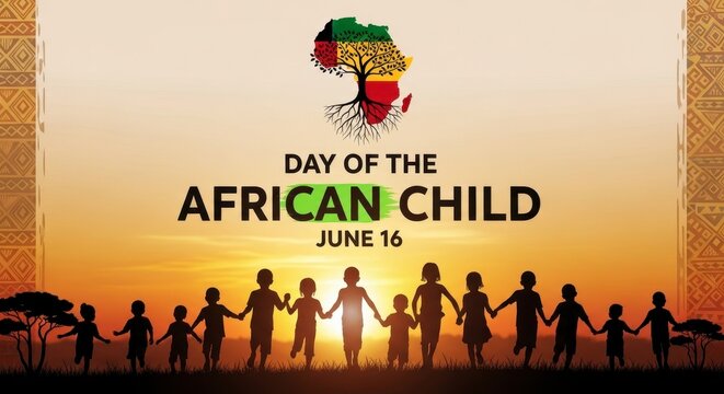 Children holding hands celebrating african child day june 16