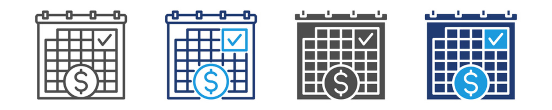 early payment icon set multiple style