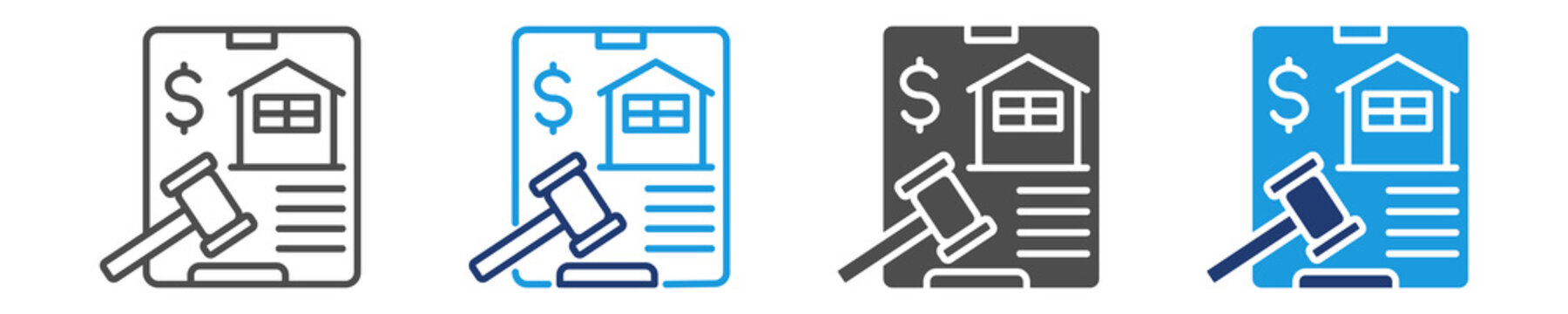 prepayment penalty icon set multiple style