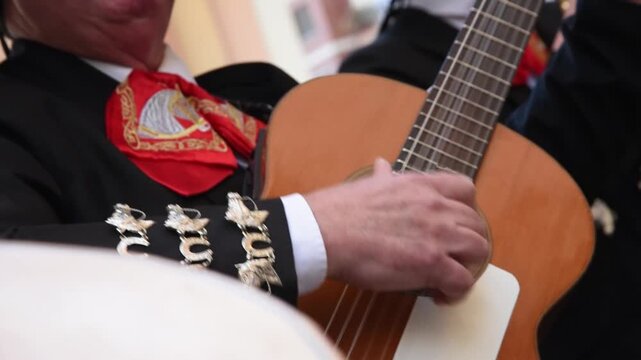Mariachi Guitar Player in Slow Motion &ndash; Traditional Mexican Music Performance