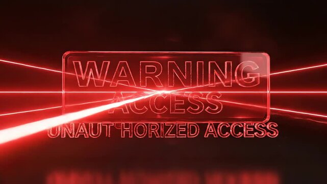 Warning access neon sign boards.