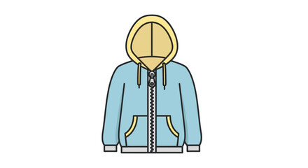 Blue Hoodie with Yellow Hood. © Dafek