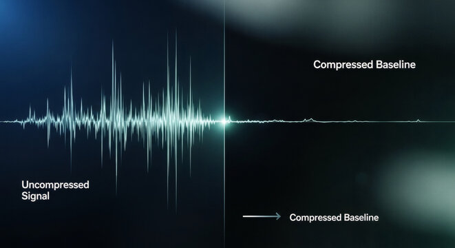 Uncompressed vs Compressed Signal Waveforms A Visual Comparison of Data Compression Techniques