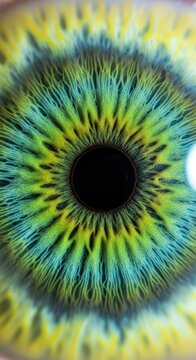 Intricate Human Eye Iris Close-Up.