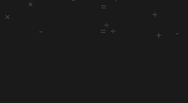 Floating mathematical symbols animation for education and animation