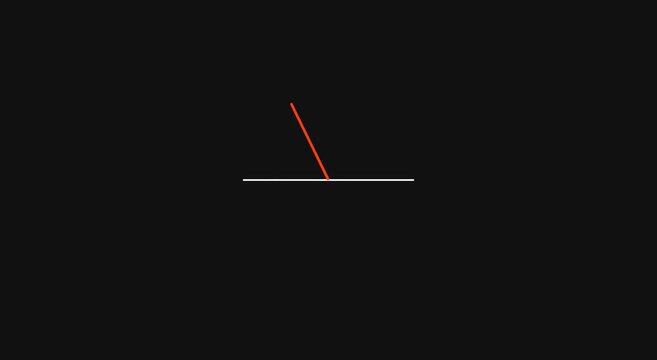 Geometric angle rotation animation: minimalist line motion animation