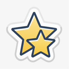 Obraz premium Two Yellow Stars Icon
