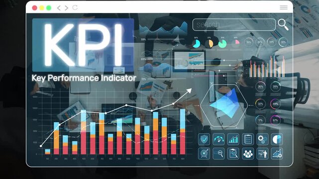 Modern Digital Interface Showcasing Key Performance Indicator Visualization with Colorful Graphs and Data Charts for Business Analysis and Decision Making Sigmoid