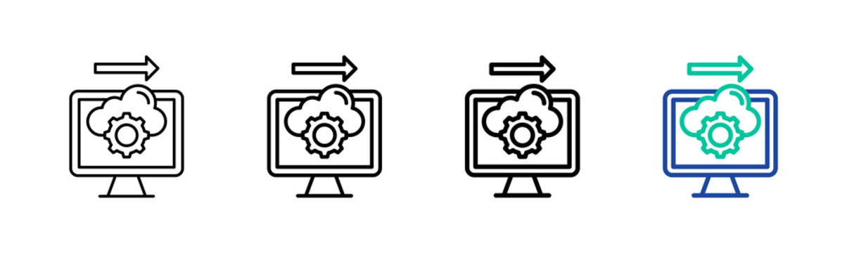 Saas Icon Collection Different Style Outline