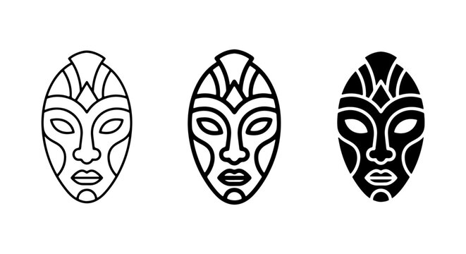 Three Mask Icon
