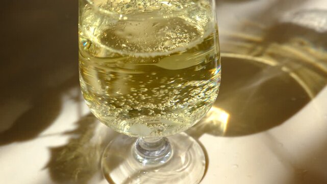 Flute of champagne, prosecco. Bubbles surge upward from the depths,  Each bubble catching the light like tiny, fleeting jewels. Rising, shining, popping &mdash; pure celebration in a glass. Happy Holidays!
