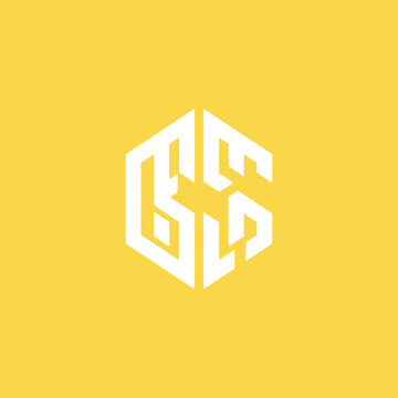 Geometric Hexagonal Logo with Abstract Letters BGS.