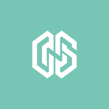 Geometric Monogram Logo Design Featuring Interlocking Letters GS.