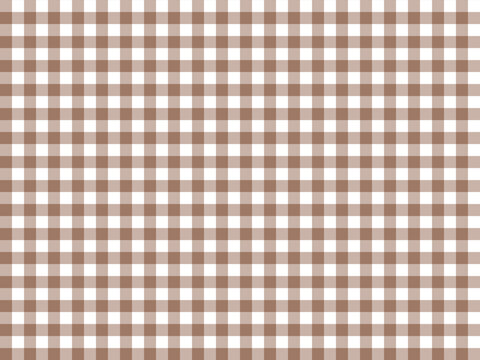 Brown gingham check pattern vector background. Seamless fabric style texture.