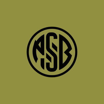 Monogram ASB Circular Logo Design.