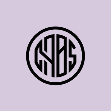 Monogram Logo Design Featuring Intertwined Letters CYAS in Circular Frame.