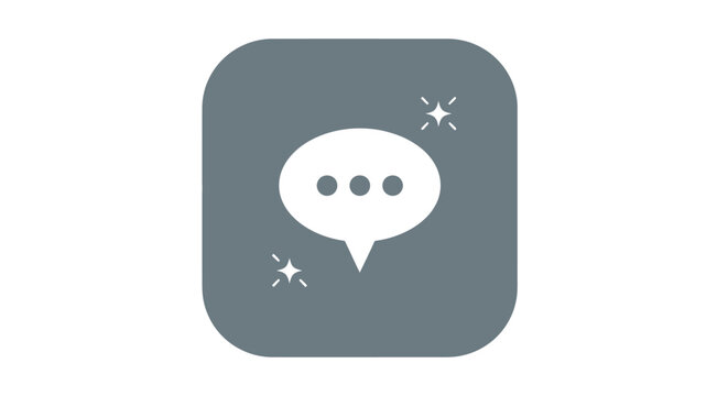Chat Speech Bubble Icon.