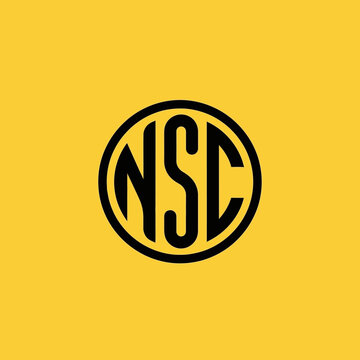 Monogram NSC in a circle logo on yellow background.